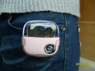 ピンクのステップ カウント CE、ROHS でベルト クリップ カロリー歩数計