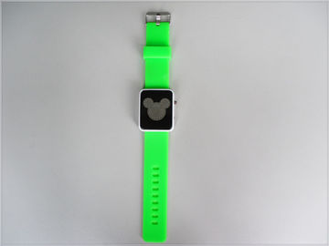 防水緑のシリコーンのバンドの腕時計デジタル ミッキー マウス Watchs