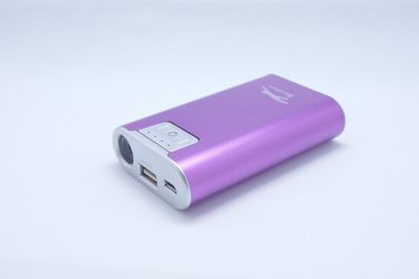 デジタル カメラの金属 USB LED のトーチが付いている携帯用力銀行 6600mAh