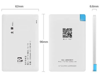 白い携帯電話/Ipad のための携帯用細い李イオン力銀行 4000mAh