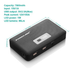 LED の懐中電燈が付いている移動式バッテリー・バックアップの充電器 7800MAH 車のジャンプの始動機
