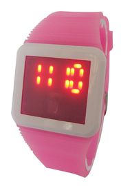 子供ギフトのための正方形 LED デジタルの腕時計のシリコーン バンド AM PM 腕時計