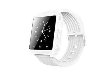リモート・コントロール映像が付いている偶然の白い携帯電話の ブルートゥース のスマートな腕時計