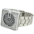 新しい PAIDU デジタルの正方形の水晶アナログの腕時計のステンレス鋼