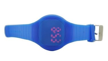 ロゴ デボス の女性のための紫色の円形の表面 LED デジタル腕時計