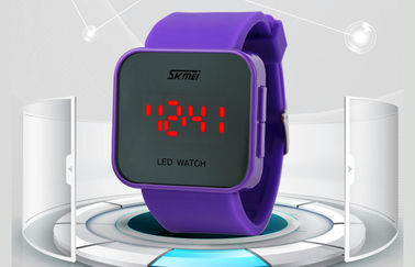 Wommens ピンクのデジタルの腕時計の ABS 箱 LED の腕時計 1 自動支払機の防水