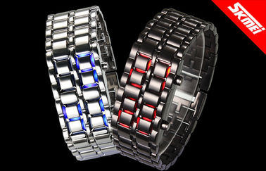Skmei の人の鉄の武士の溶岩 LED の腕時計、LED デジタルの腕時計