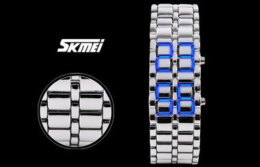 Skmei の人の鉄の武士の溶岩 LED の腕時計、LED デジタルの腕時計