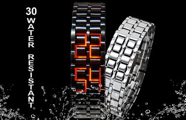 Skmei の人の鉄の武士の溶岩 LED の腕時計、LED デジタルの腕時計